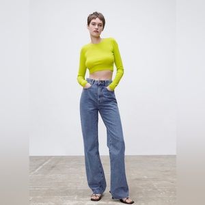 Zara Crop Top in Lime Green
